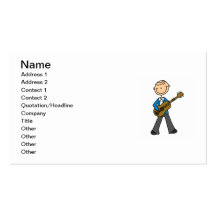 Stick Figure Male Guitar Player T-shirts and Gifts Business Card Templates