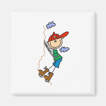Stick Figure Mountain Climbing Magnets