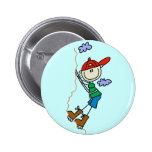 Stick Figure Mountain Climbing Tshirts and Gifts Pinback Buttons