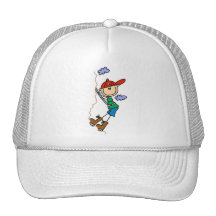 Stick Figure Mountain Climbing Tshirts and Gifts Trucker Hats