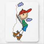 Stick Figure Mountain Climbing Tshirts and Gifts Mouse Pads