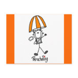 Stick Figure Parachuting T-shirts and Gifts Post Cards