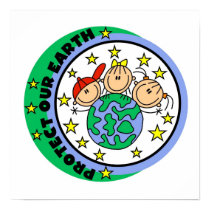 Stick Figure Protect Our Earth T-shirts and Gifts posters