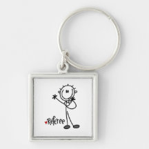 Stick Figure Referee T-shirts and Gifts Keychain
