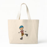 Stick Figure Roller Skating Tote Bags