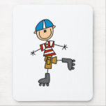 Stick Figure Roller Skating Mouse Pads
