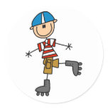 Stick Figure Roller Skating stickers