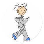 Stick Figure Running Sticker