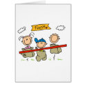 Stick Figure Sack Race cards