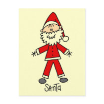 Stick Figure Santa Tshirts and Gifts Postcards