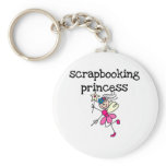 Stick Figure Scrapbook Princess Key Chain