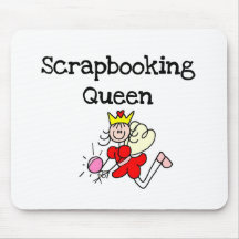 Stick Figure Scrapbook Queen Tshirts and Gifts Mouse Pads