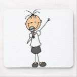 Stick Figure Singer Mousepad