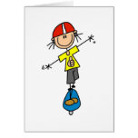 Stick Figure Skateboarder Card