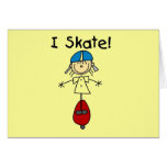 Stick Figure Skateboarder Tshirts and Gifts Greeting Card
