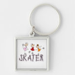 Stick Figure Skater Tshirts and Gifts Key Chain