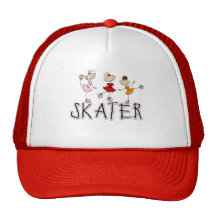 Stick Figure Skater Tshirts and Gifts Mesh Hats