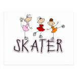 Stick Figure Skater Tshirts and Gifts Postcards