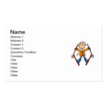 Stick Figure Skier T-shirts and Gifts Business Card Templates