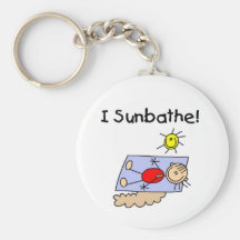 Stick Figure Sunbather Tshirts and Gifts Keychains