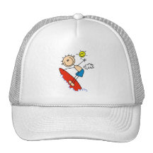 Stick Figure Surfer Boy Tshirts and Gifts Hats