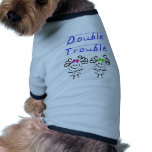Stick Figure Twin girls Pet Shirt