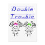 Stick Figure Twin girls