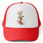 Stick Figure Water Skiing Hats