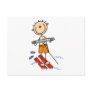 Stick Figure Water Skiing Tshirts and gifts Post Card