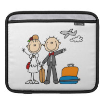 Stick Figure Wedding Honeymoon T-shirts and Gifts iPad Sleeve