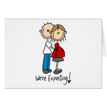Stick Figure We're Expecting Cards