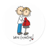 Stick Figure We're Expecting stickers