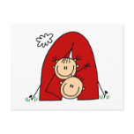 Stick Figures  Tenting Tshirts and Gifts Postcard