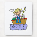 Stick Girl Fishing Mousepads