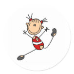 Stick Girl Gymnast Stickers