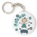 Stick Girl on Trampoline keychains