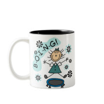 Stick Girl on Trampoline Mug