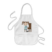 Stick Girl Playing Piano Apron