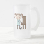 Stick Girl Playing Piano Mugs