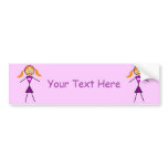 Stick Girl Redhead bumper stickers