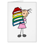 Stick Girl with Books cards