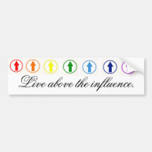 Stick it to the influence - Rainbow. Bumper Stickers