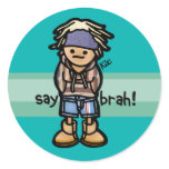 stick it to the working man. round sticker