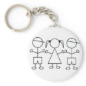 stick kids keychain triplet boy boy girl