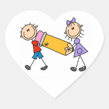 Stick Kids With Pencil Stickers