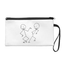 Stick People Dancing Wristlet Clutches