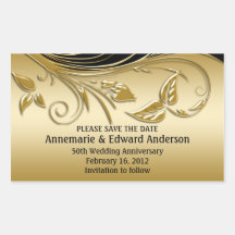 Sticker - 50th Wedding Anniversary Save The Date