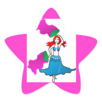 Sticker belly dancer tribal bollywood gypsy
