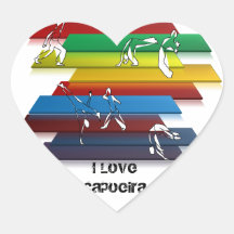 sticker capoeira heart love martial arts