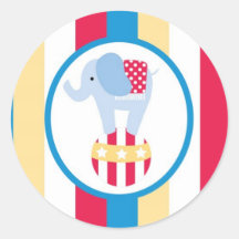 sticker circus cute fun elephant ball stripes